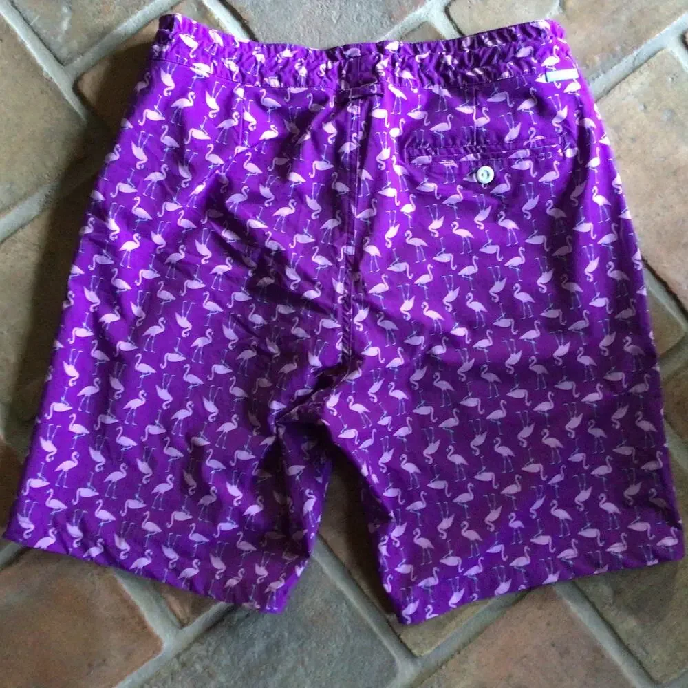 Bonobos Men's Flamingo Print Swim Trunks Sz 30